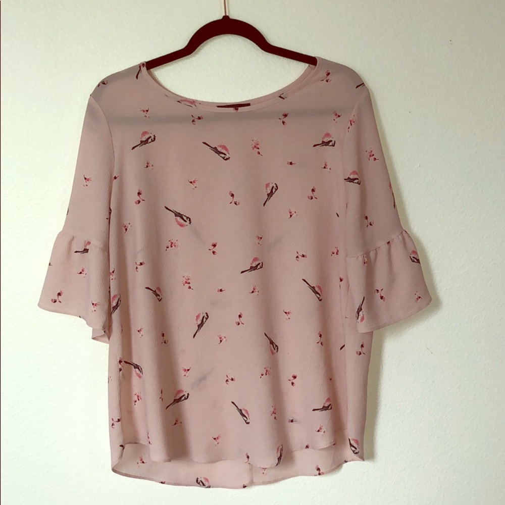Baby Pink shirt with Print Blouse